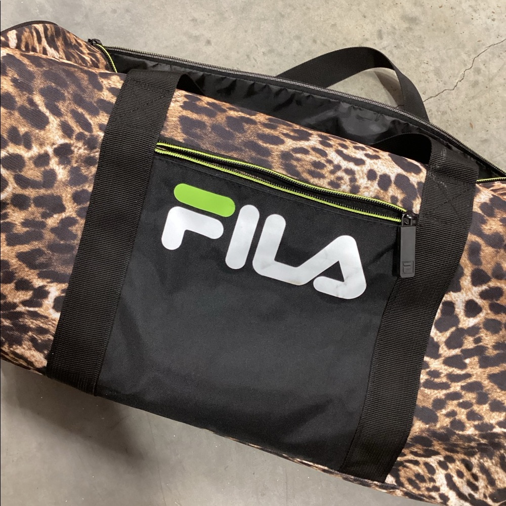 FILA Leopard Print Sport Duffel Bag